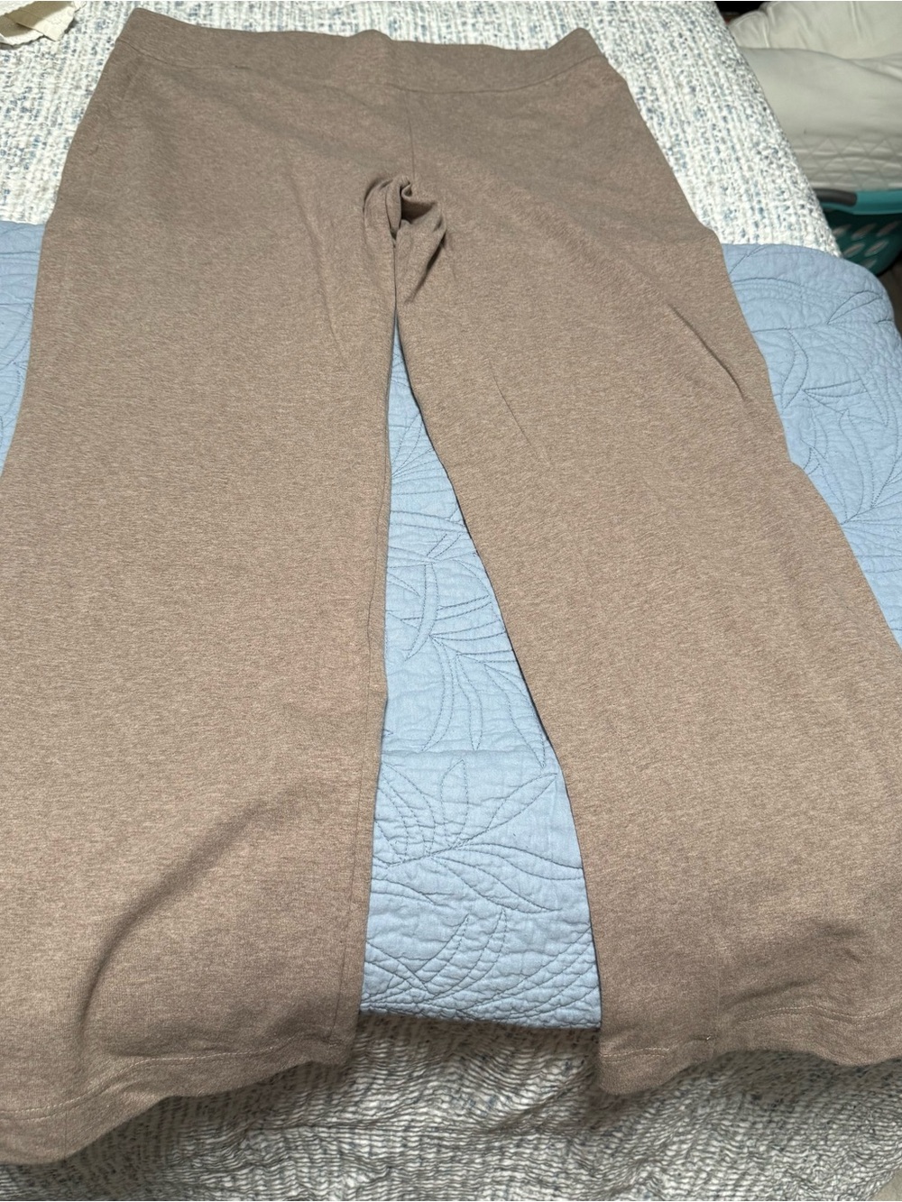 Lands' End Men's Taupe Straight-Leg Sweatpants
